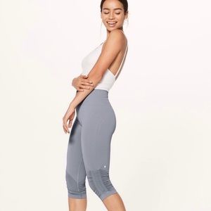Lululemon In the Flow gray size 10 crop leggings